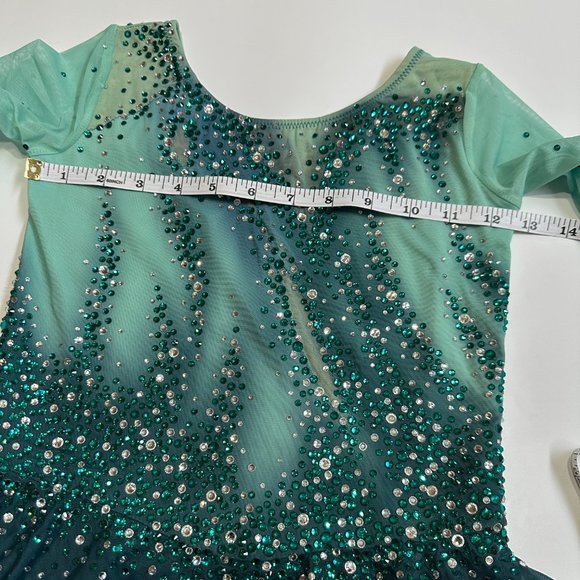 New Figure Skating Dress Size 10 (5~8T) with Hair Scrunchies (120~130cm) - Picture 7 of 10